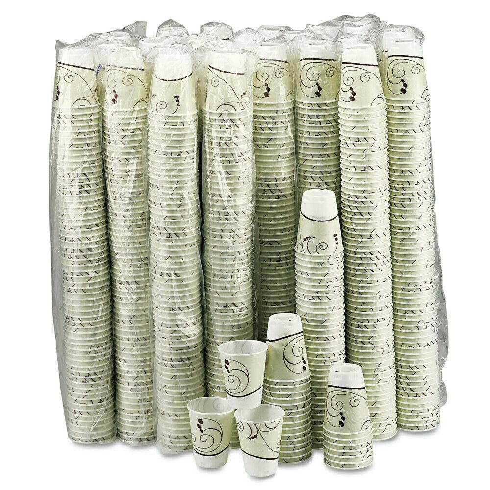 Dart X10N-J8002 10 oz. Symphony Design Trophy Foam Hot/Cold Drink Cups New