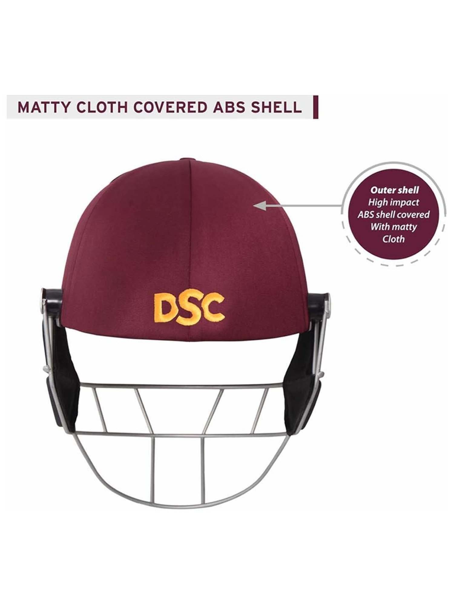 DSC Scud LITE Titanium Premium Cricket Helmet with Neck Guard Size - M