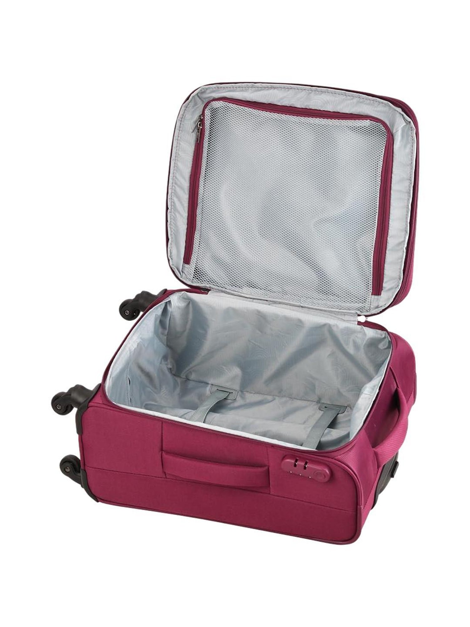 American Tourister Southside Lite Magenta Striped Soft Cabin Trolley Bag - 58 cm