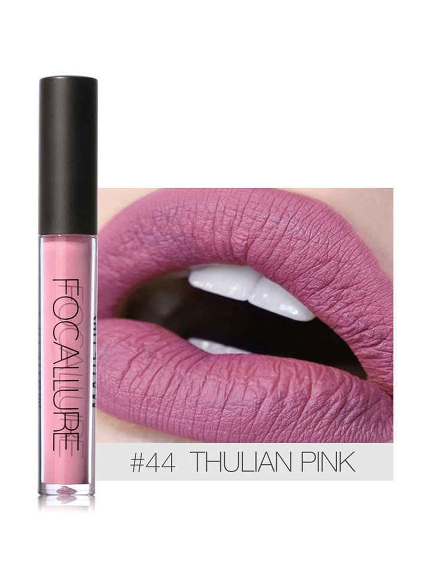 FOCALLURE Matte Liquid Lipstick Thulian Pink - 6 gm