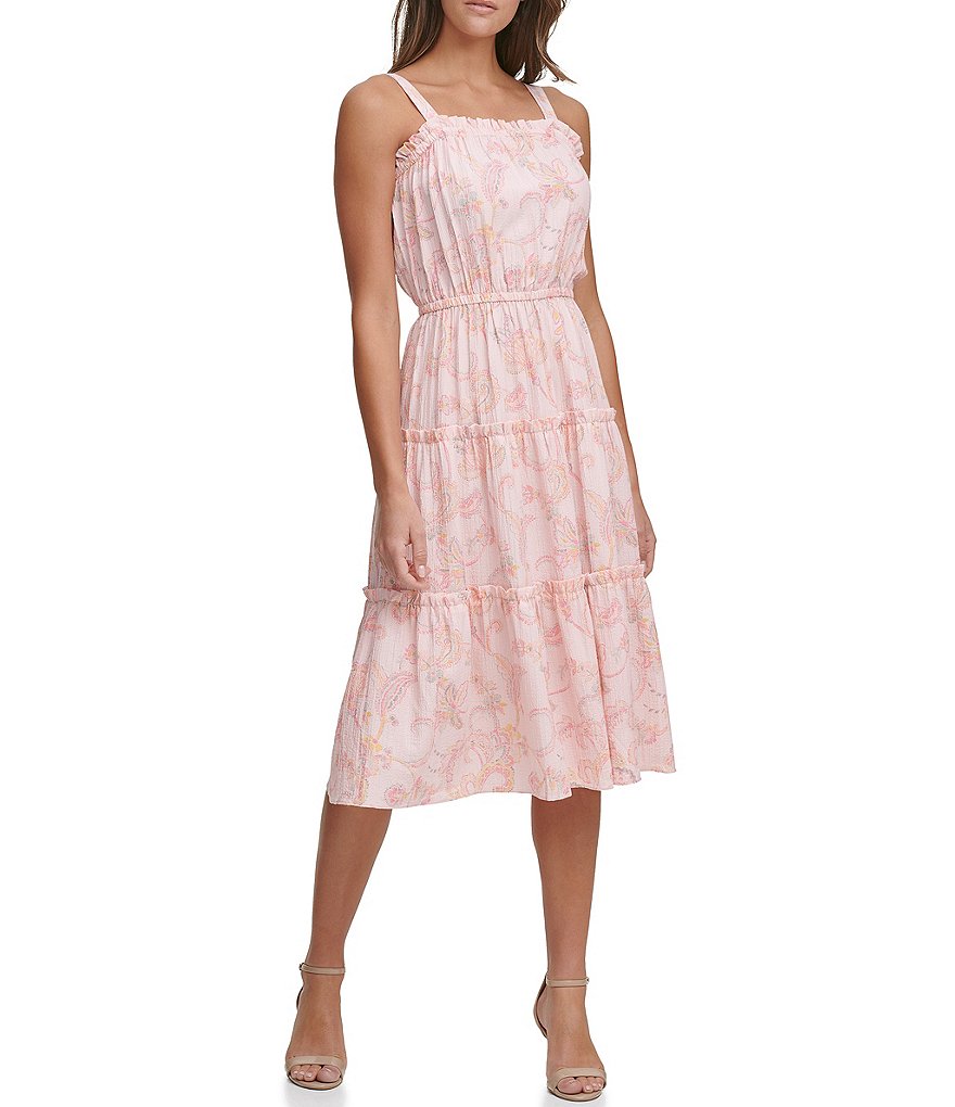 Tommy Hilfiger Paisley Tiered Midi Dress