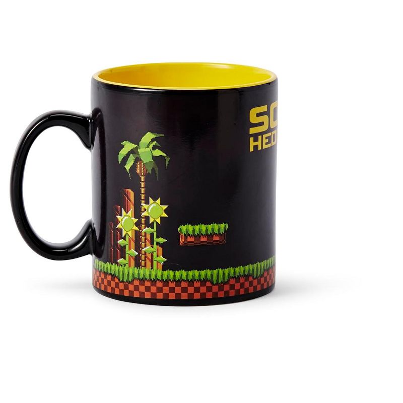 Just Funky Sonic the Hedgehog Heat Changing 16-Bit Ceramic Coffee Mug | Holds 16 Ounces