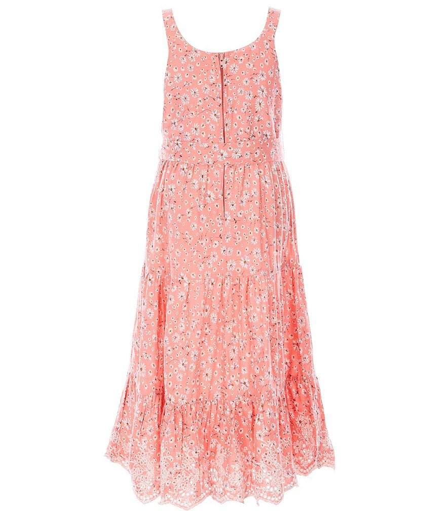 Zunie Little Girls 4-6X Floral Challis Tiered Maxi Dress