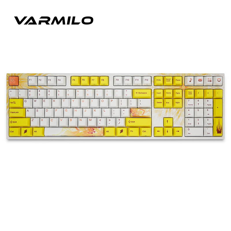 Varmilo  Ergonomic Design, Cool Exterior  108 Keys USB Wired Cable Detachable Cherry MX  Mechanical Gaming  Keyboard   For Office And Game, PBT Keycaps - VA108M Cen Ying Verison