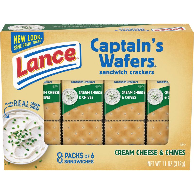 Lance Captain's Wafers Cream Cheese & Chives Cracker Sandwiches - 11oz / 8ct