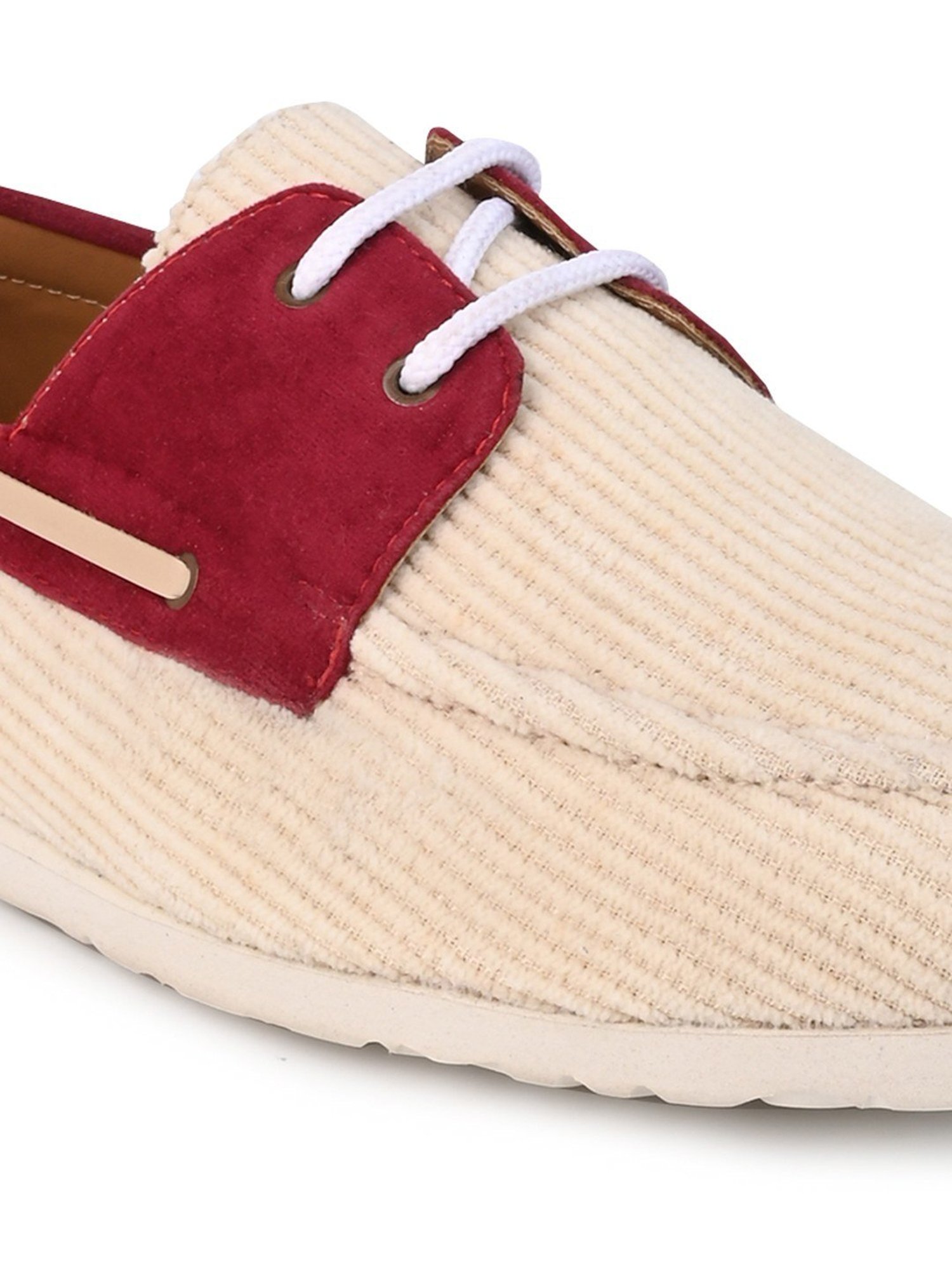 Styli Men's Beige Boat Shoes