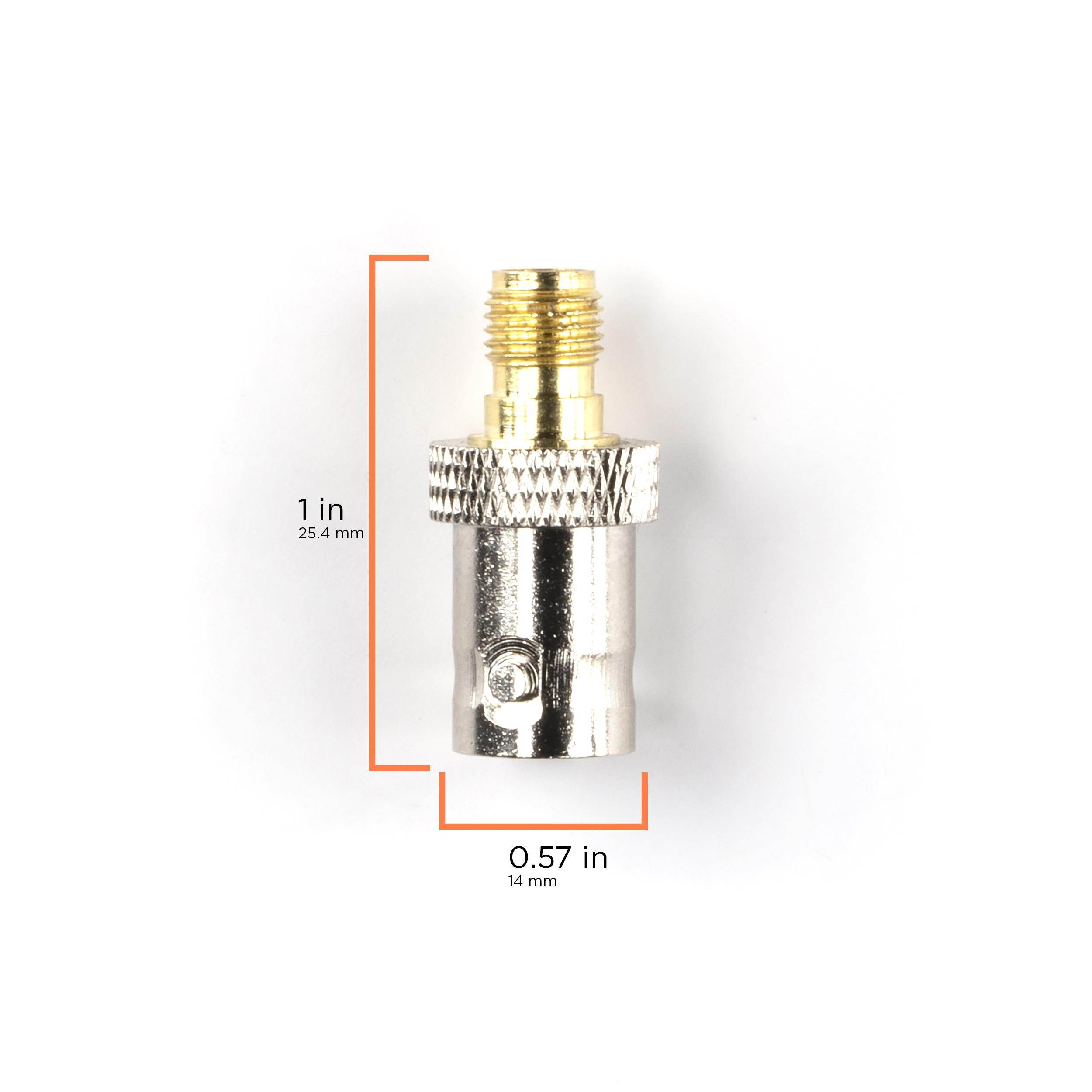 THE CIMPLE CO - Gold SMA Female to BNC Female Adapter | 25 Pack Coupler | Male to Female Coaxial (RF) Connector, Compatible with RF, SDI, HD-SDI, CCTGV, Camera