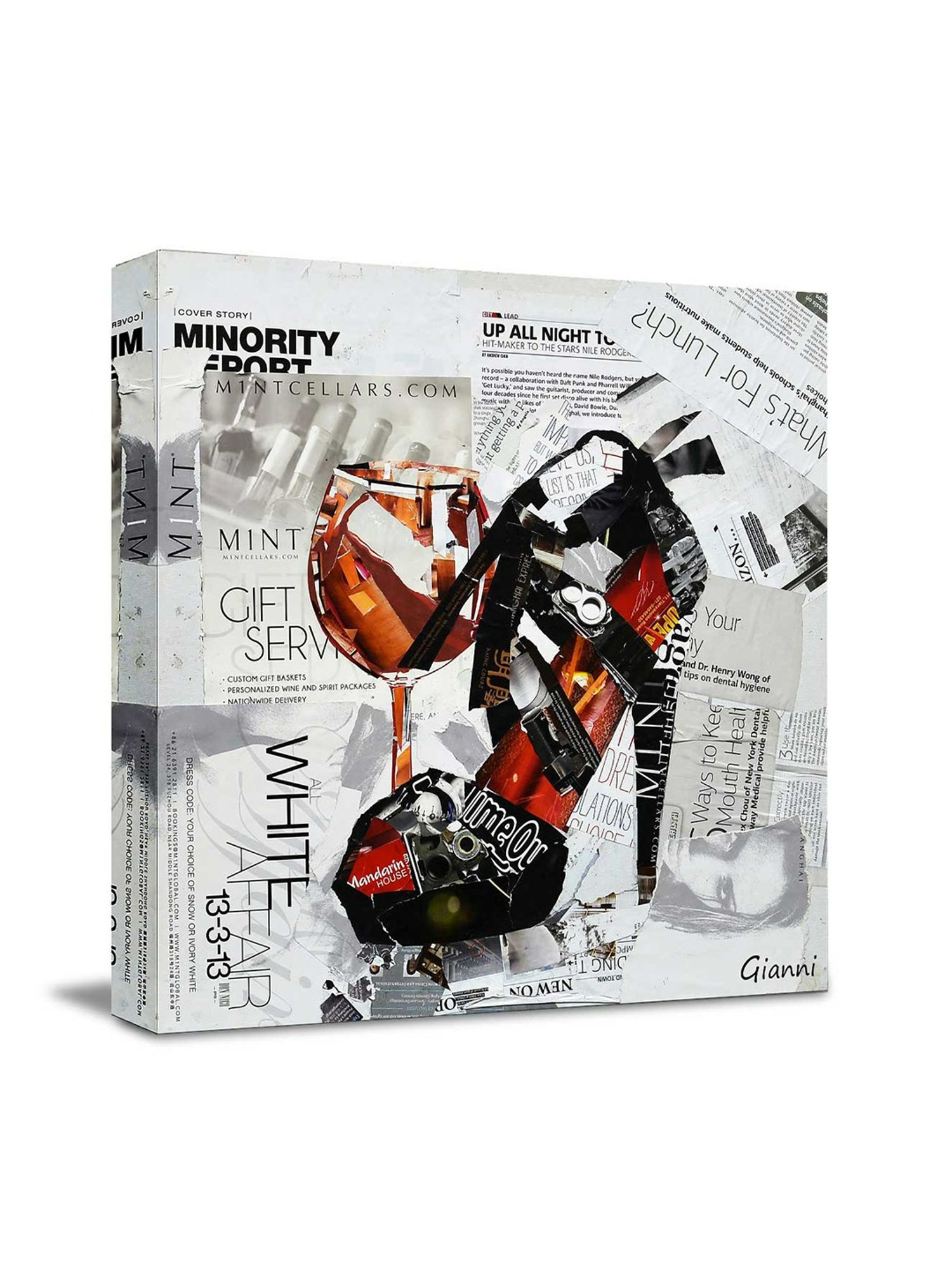 Art Street Strap Boot Printed Red Engineered Wood Wall Art