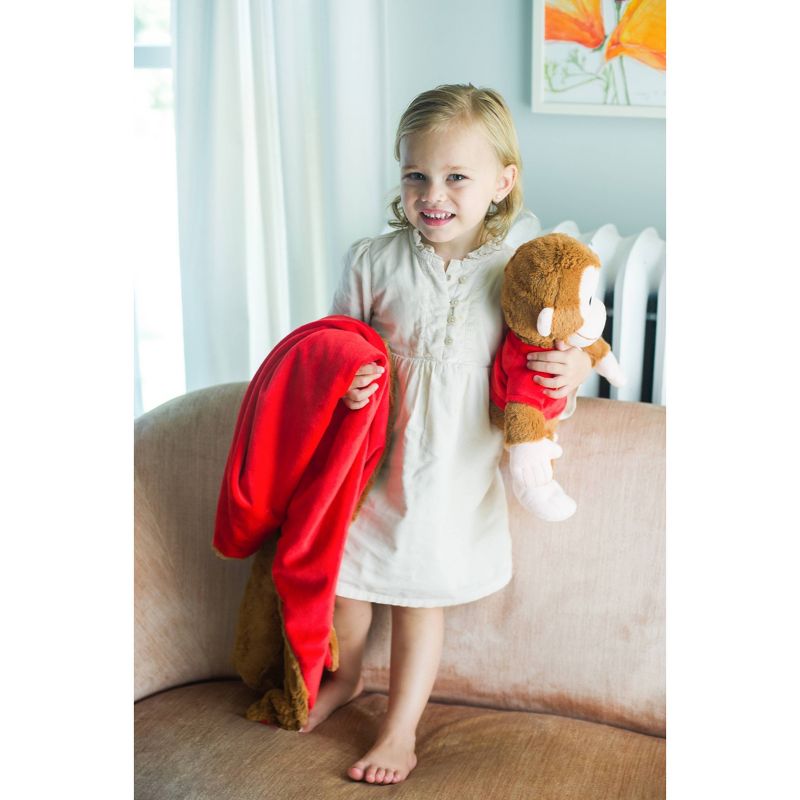 Animal Adventure Cuddle Bundle Curious George Children's Blanket and Stuffed Animal Bundle