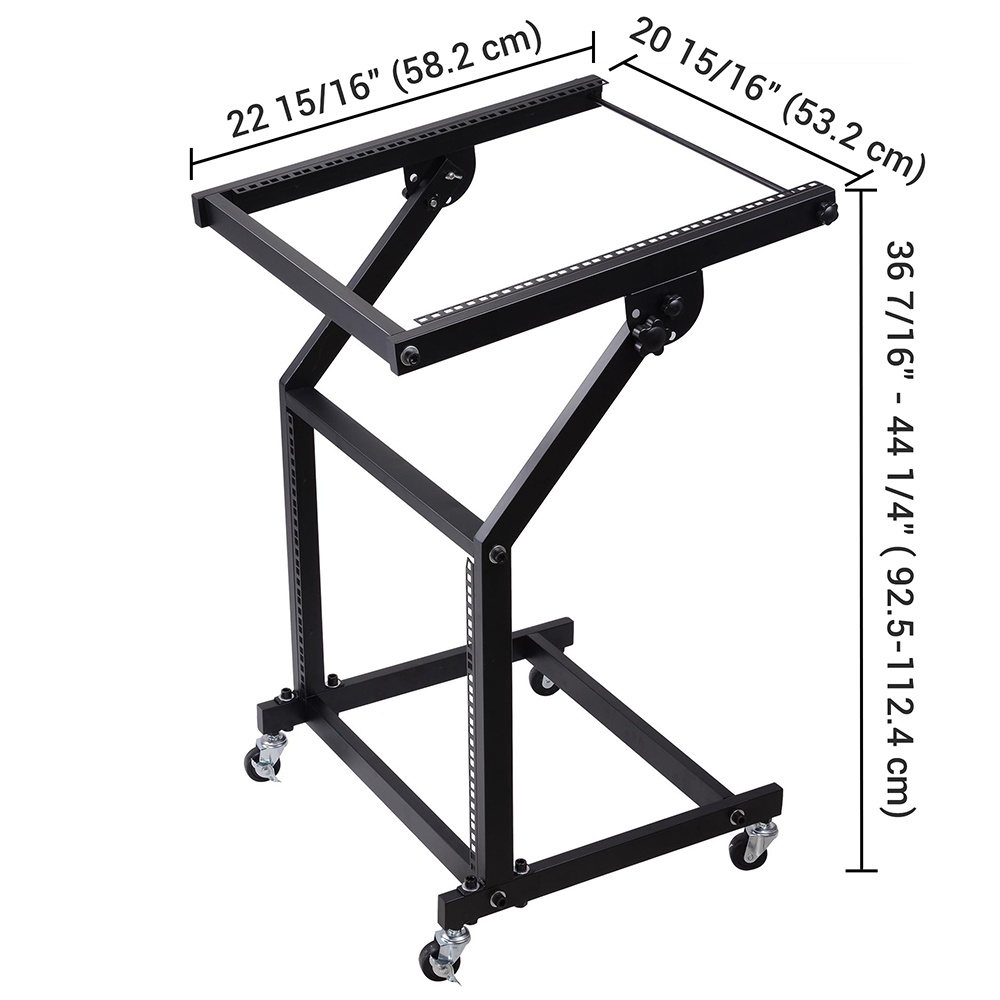 9U DJ Mixer Stand Rack Mount Stage Cart Music Equipment Studio Party Show