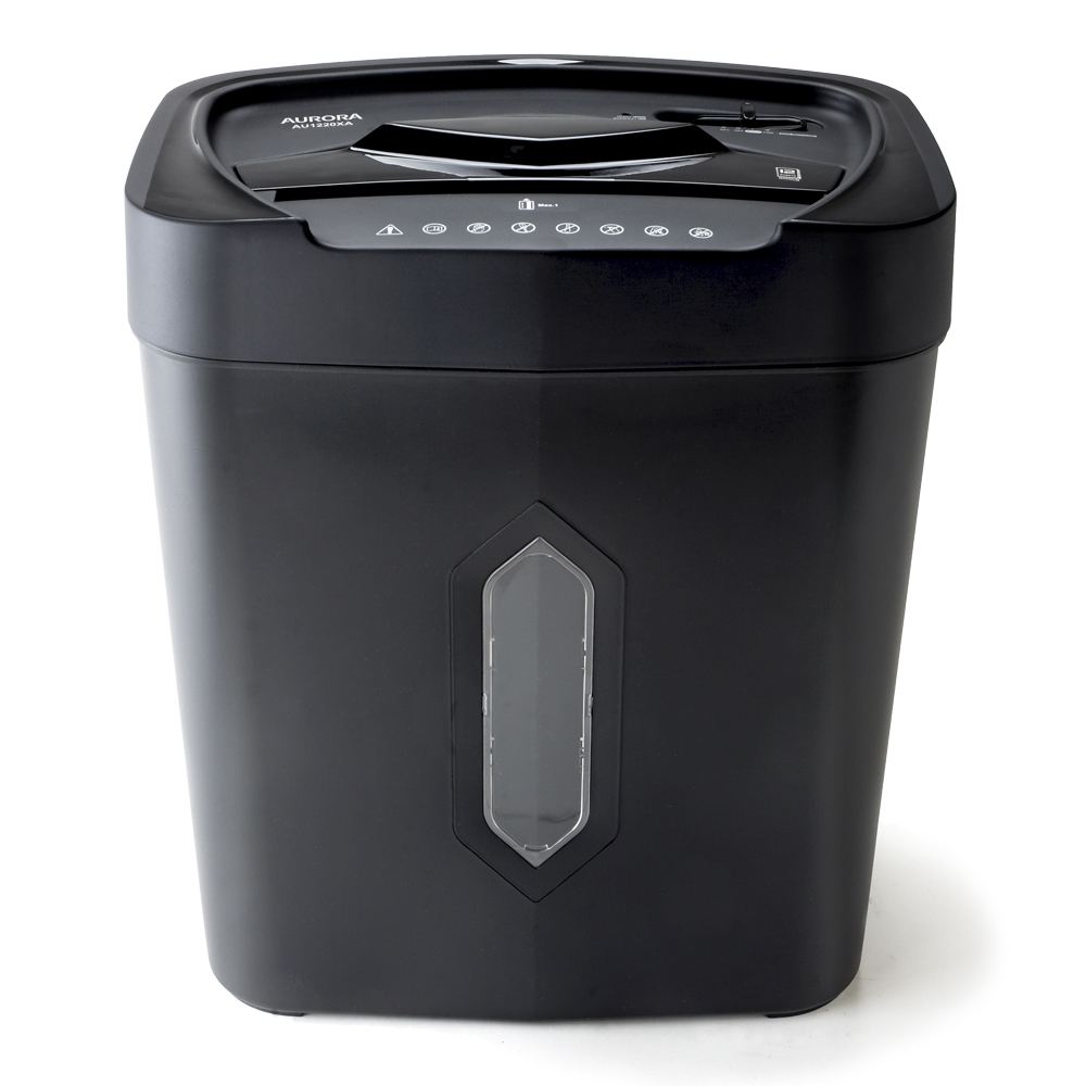 Aurora AU1220XA 12-Sheet Crosscut Paper and Credit Card Shredder with 5.2-gallon Wastebasket