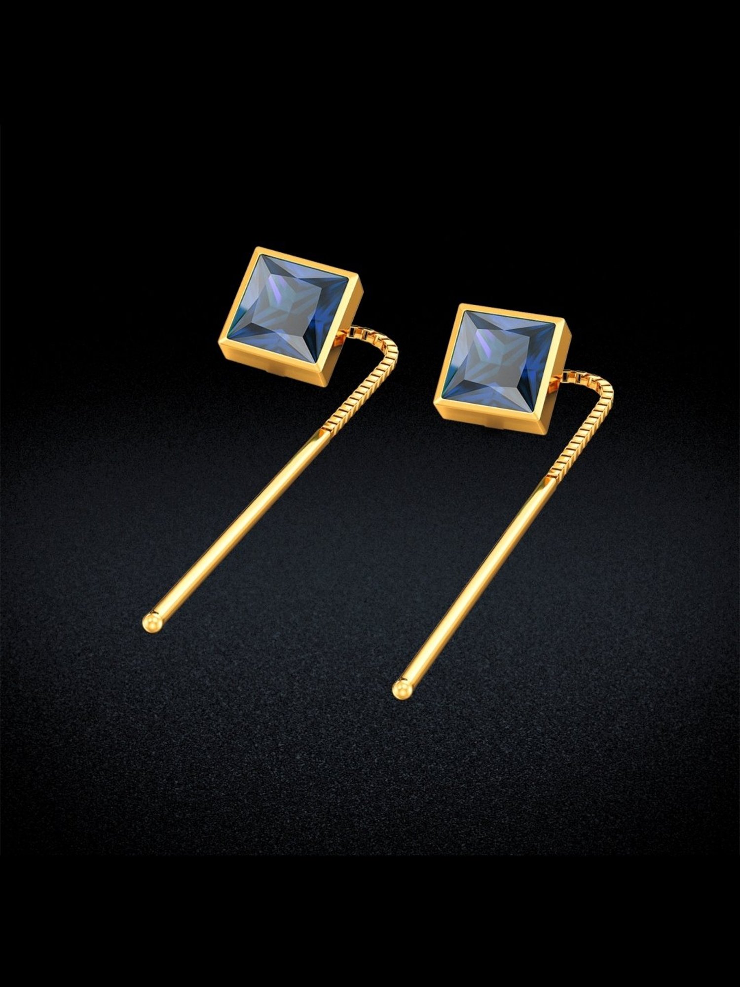 Joyalukkas Gold 22K Twine Model Sui-Dhaga Earrings for Women