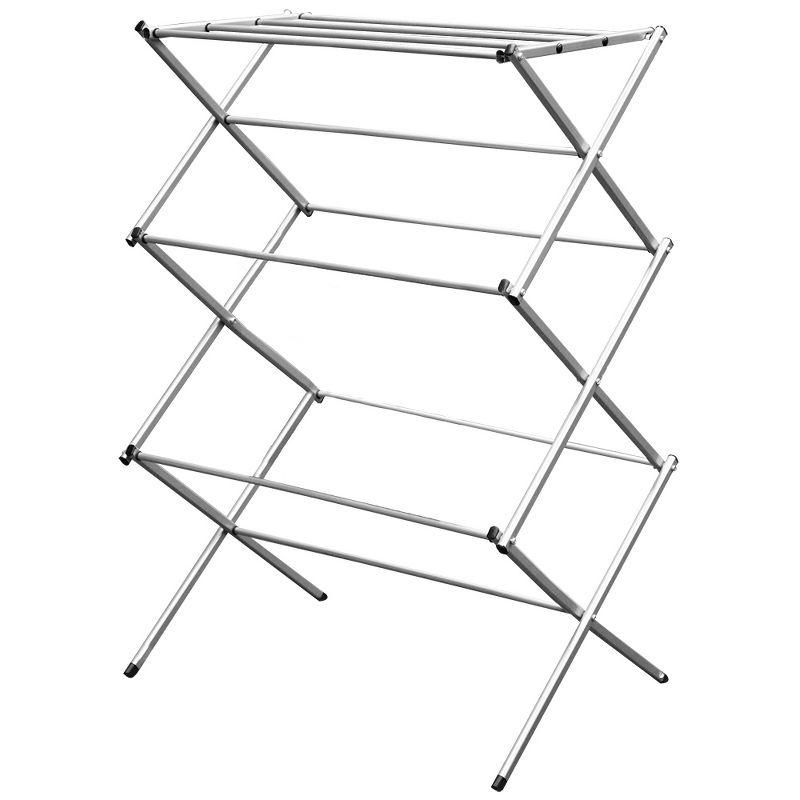 Sunbeam 3 Tier Rust-Proof Enamel Coated Steel Collapsible Clothes Drying Rack, Grey