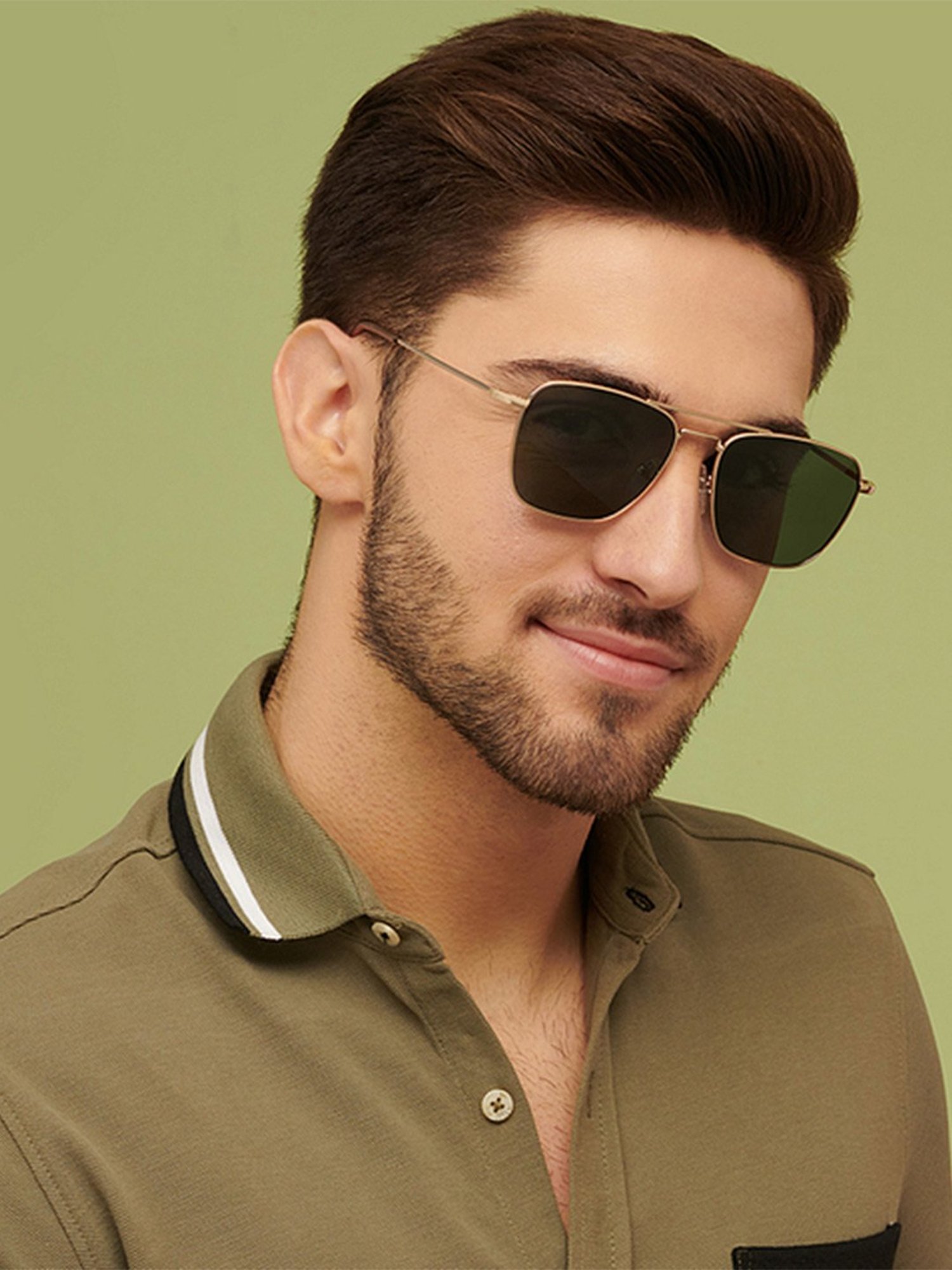 Vincent Chase Green Square Sunglasses