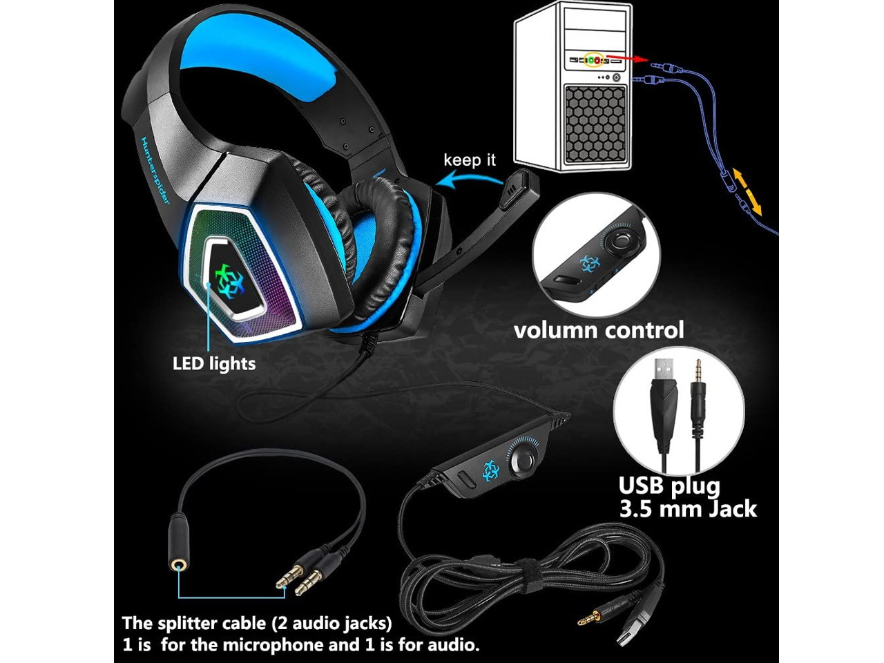 HyperX Cloud Stinger Head-mounted Gaming Headset with Noise Reduction Microphone for PC Game Console Cellphone Pink