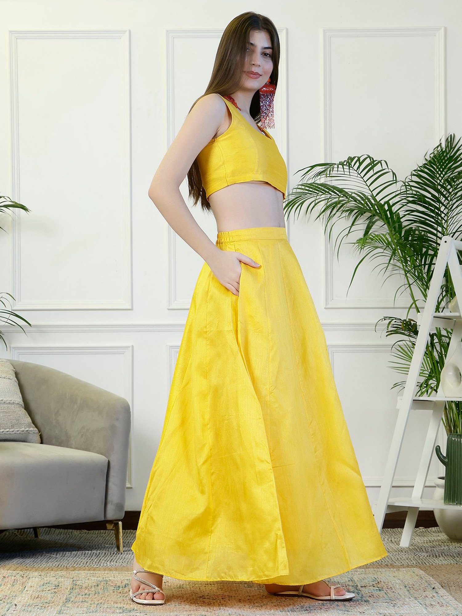 Belle Fille White Floral Print Skirt