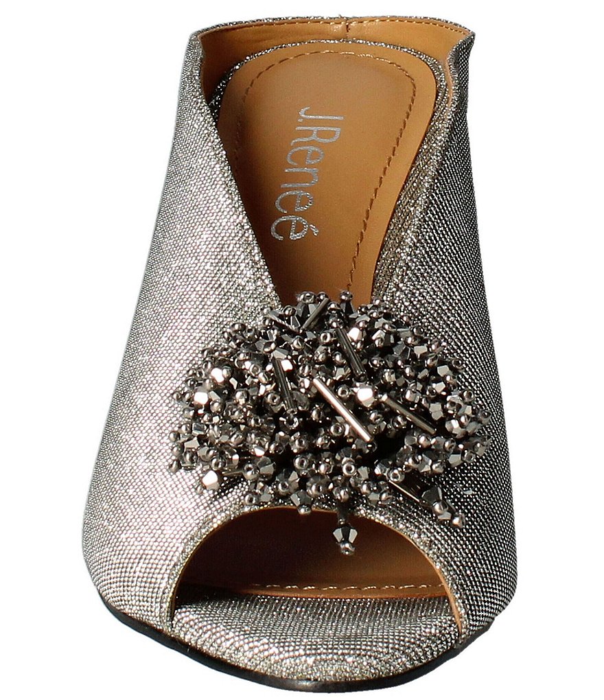 J. Renee Emilia Dance Glitter Fabric Ornament Detail Dress Mules