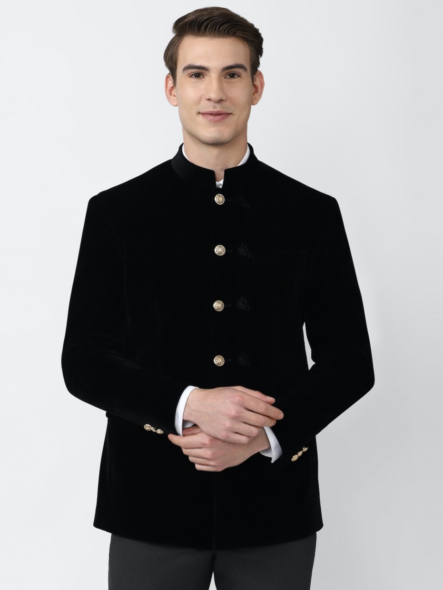 Hangup Cream Regular Fit Ethnic Blazer