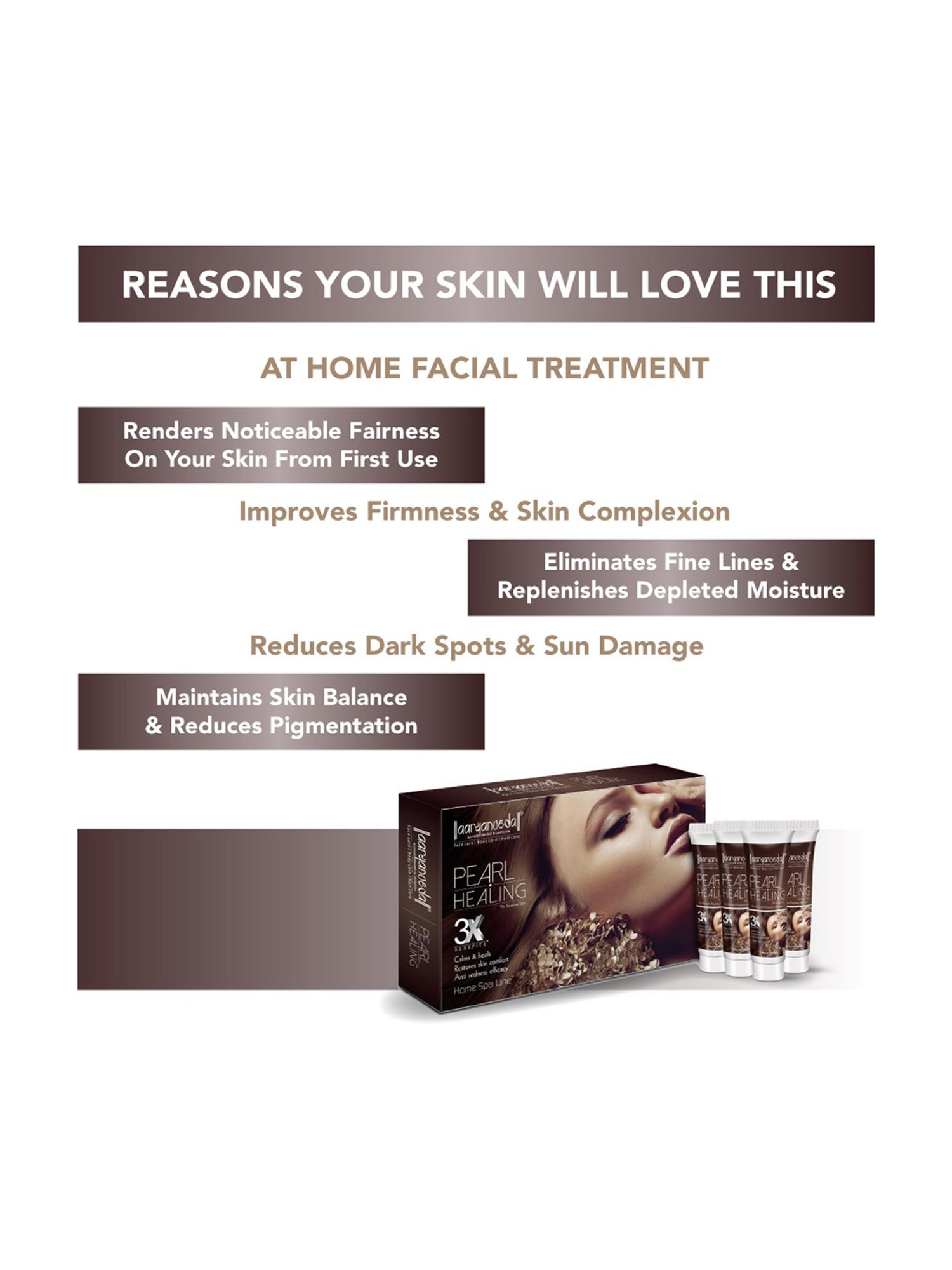 Aryanveda Pearl Healing 3X Home Spa Kit