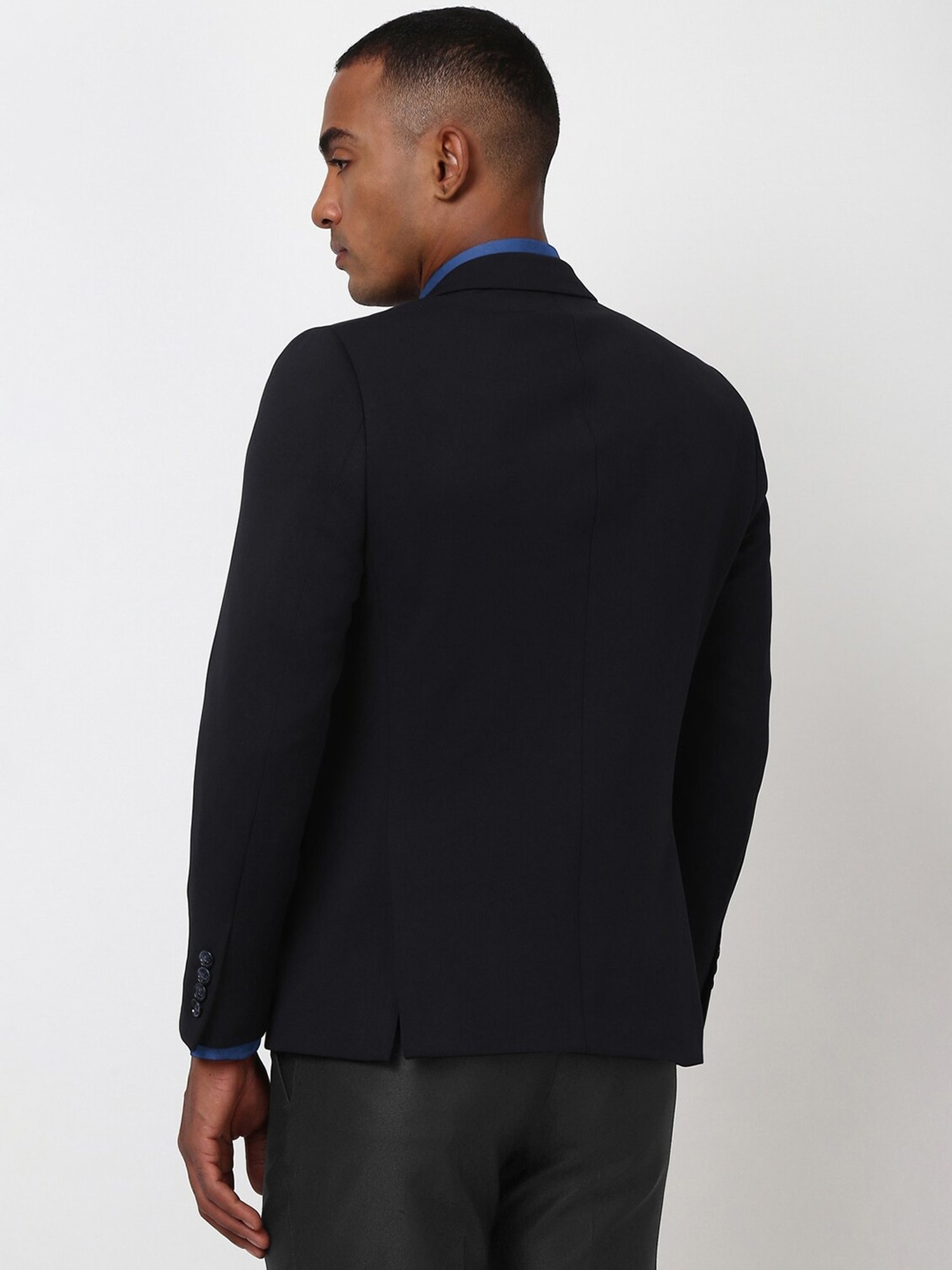 Vastramay Black Regular Fit Blazer