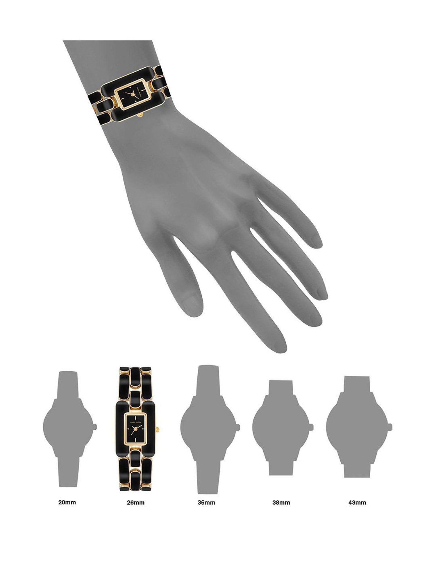 Anne Klein AK4068GPBK Analog Watch for Women