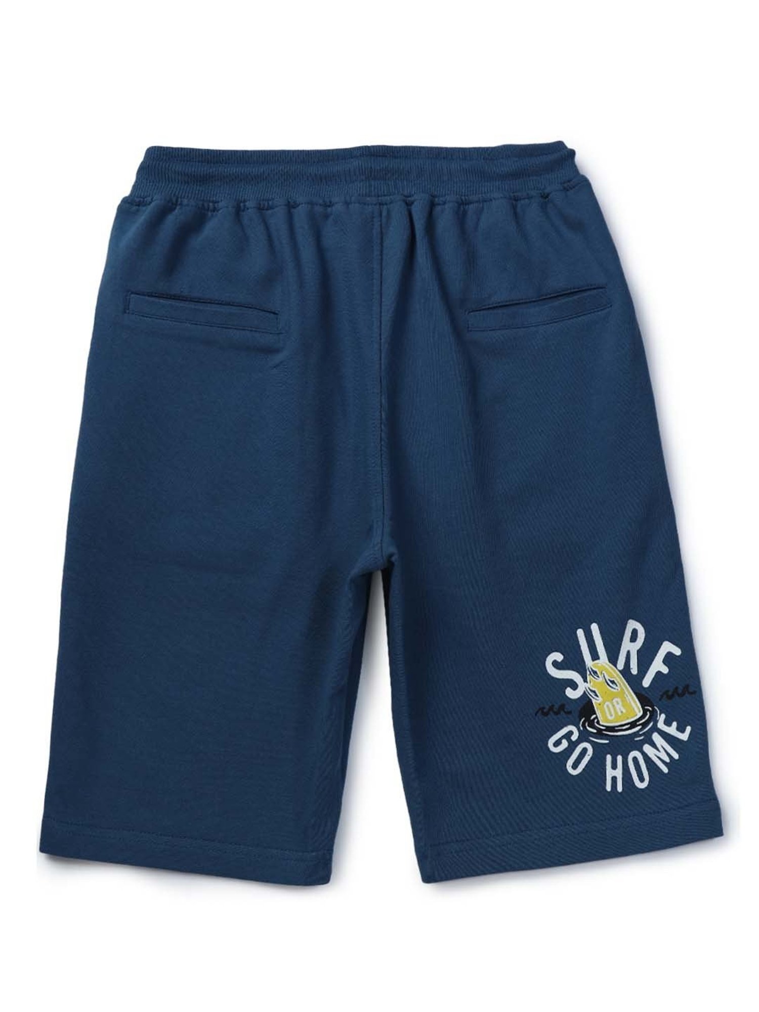Gini & Jony Kids Blue Cotton Printed Bermuda