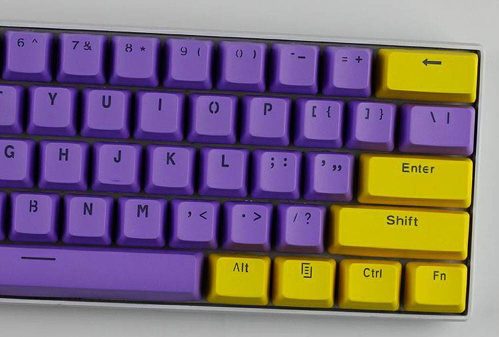 CUUWE 61 PBT Keycaps for 60 Percent Keyboard, Backlit Keycap Set for Mechanical Gaming Keyboard OEM Profile Keycaps with Key Puller for Cherry MX Switches GH60/RK61/GK61/Annie pro 2