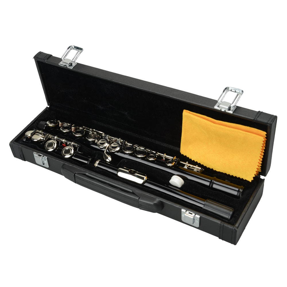 New Standard School Band Student 16 Closed C Flute w/ Case&Accessories Black