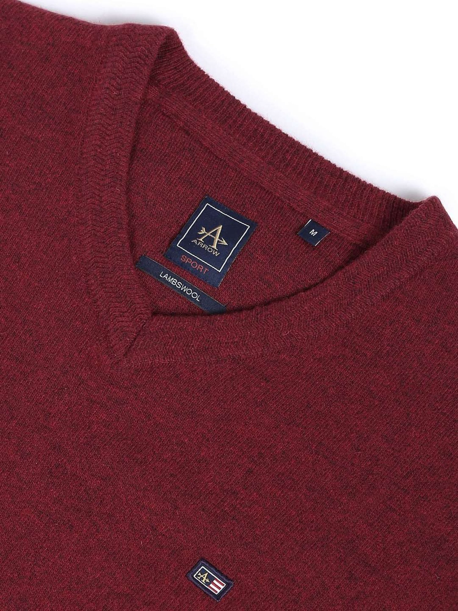 Arrow Sports Red Regular Fit Sweater