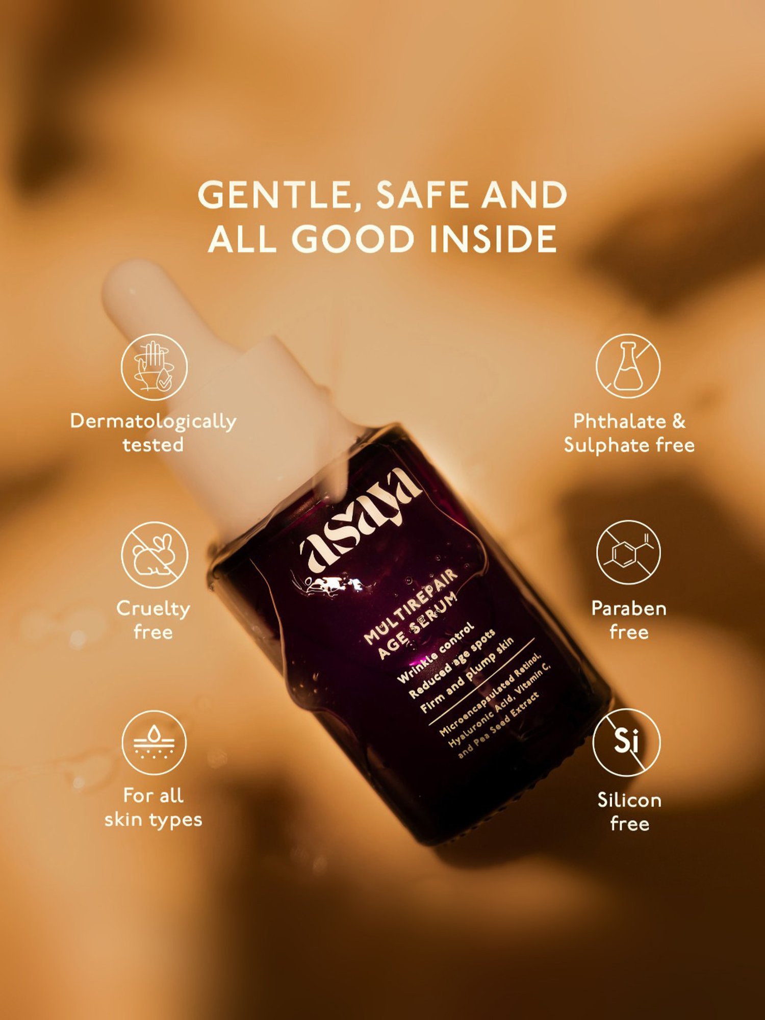 Asaya 0.2% Retinol Peptide Night Serum - 30 ml