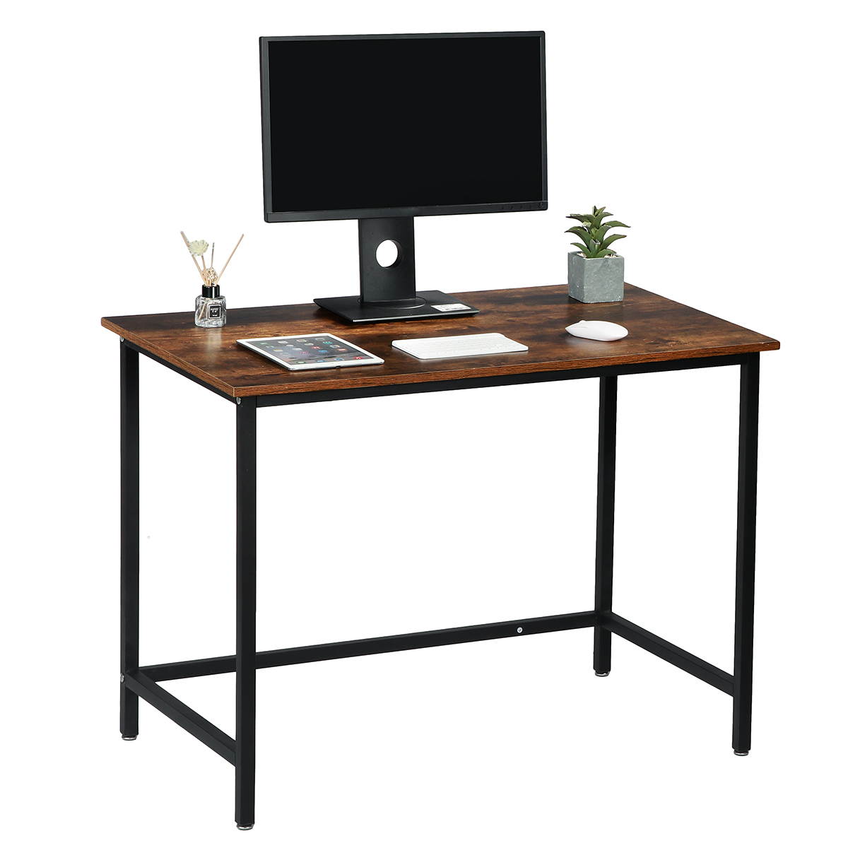 39.4" Industrial Rustic Computer Desk PC Laptop Gaming Table Home Office Workstation