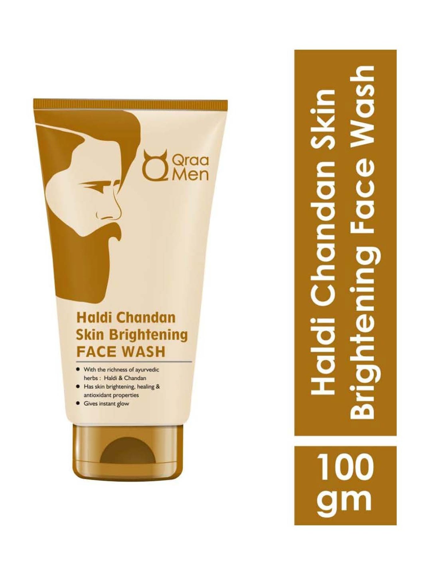 Qraa Men Haldi Chandan Skin Brightening Face Wash - 100 gm