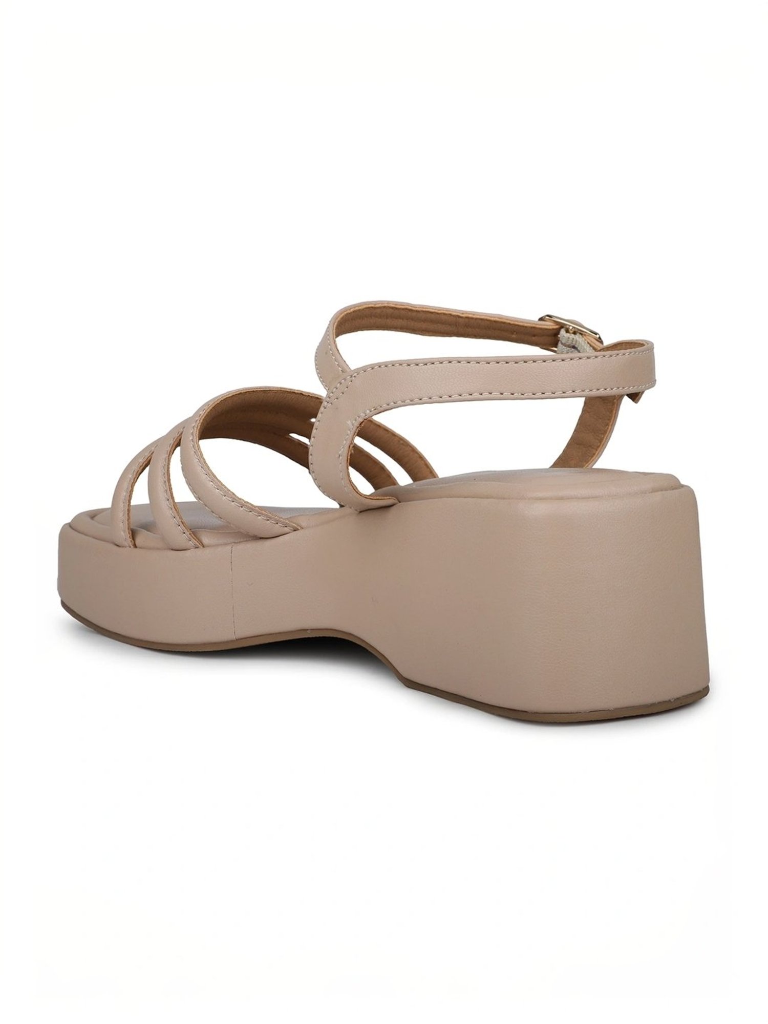 Inc.5 Women's Beige Ankle Strap Sandals
