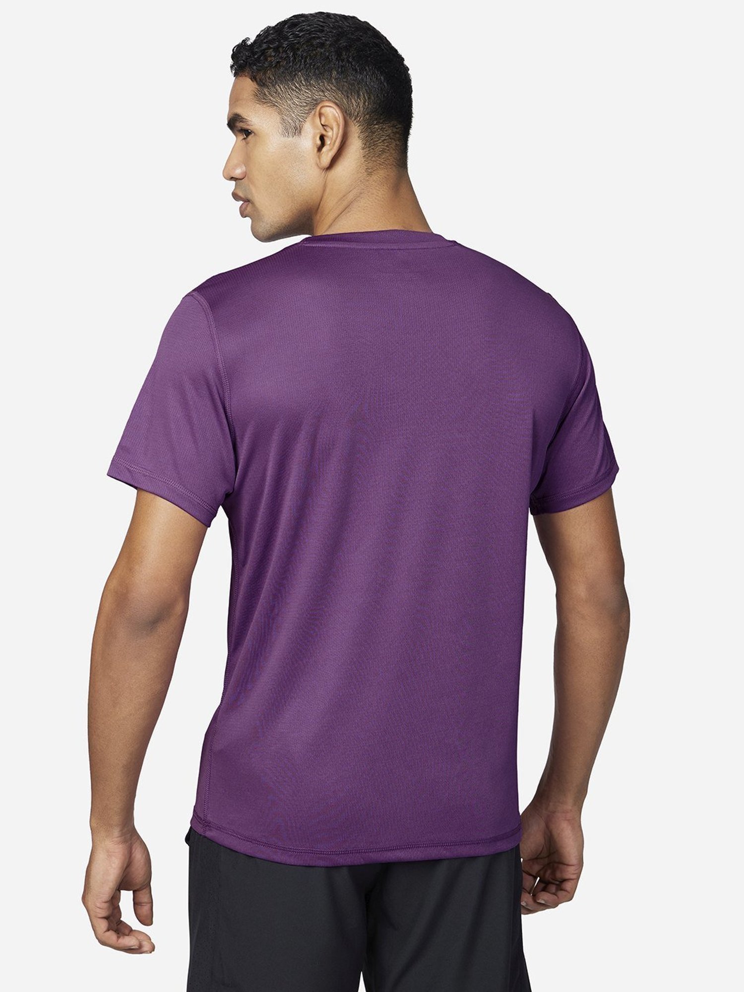 Skechers Purple Regular Fit Printed T-Shirt