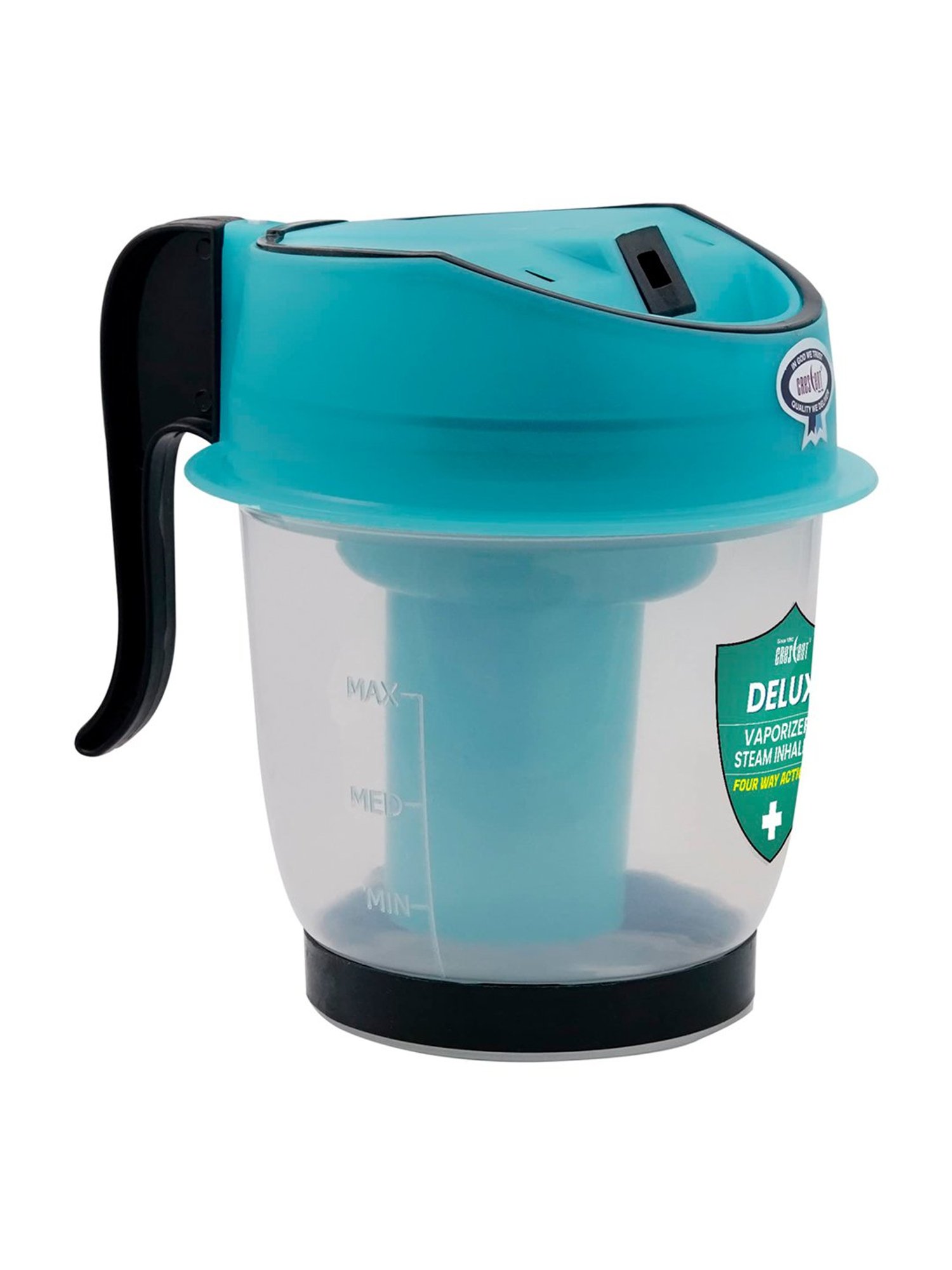 Crescent Delux Facial Steamer Vaporizer for Cold & Cough, Separate Water Container (Ice Blue)