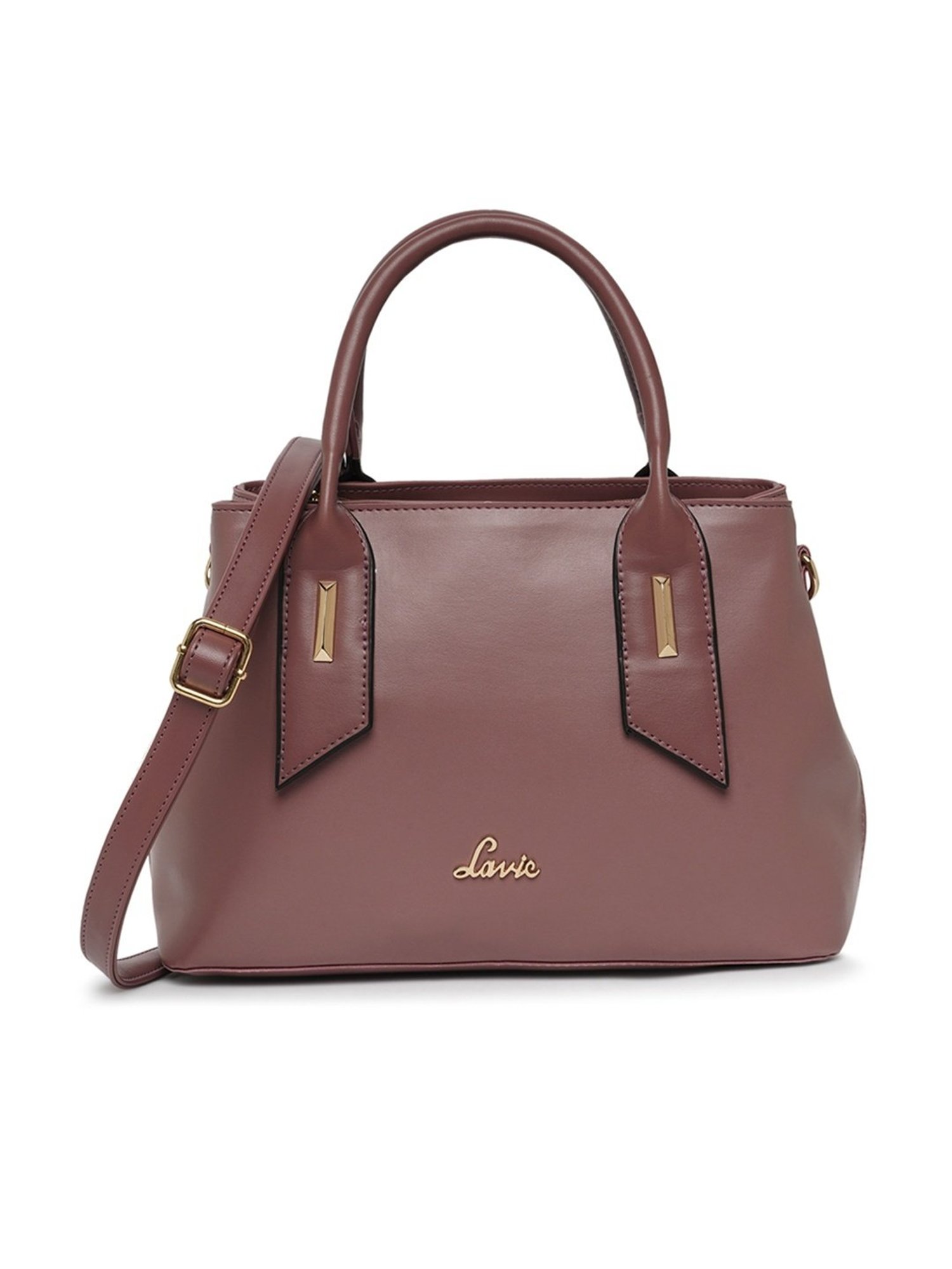 Lavie Wuru Pink Polyester Solid Handbag