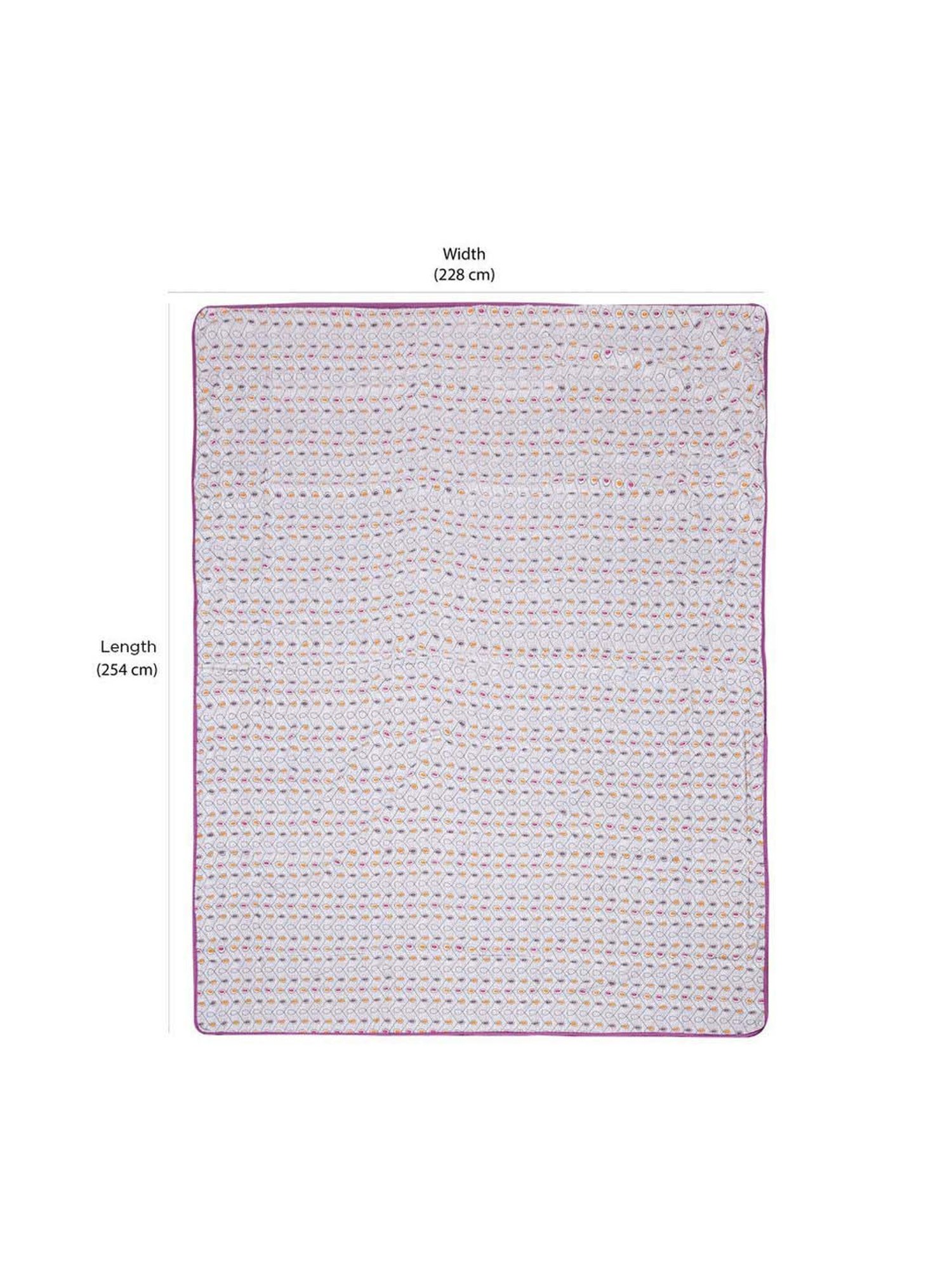 @home Multicolor 140 TC Cotton Abstract Printed Double Bed Dohar