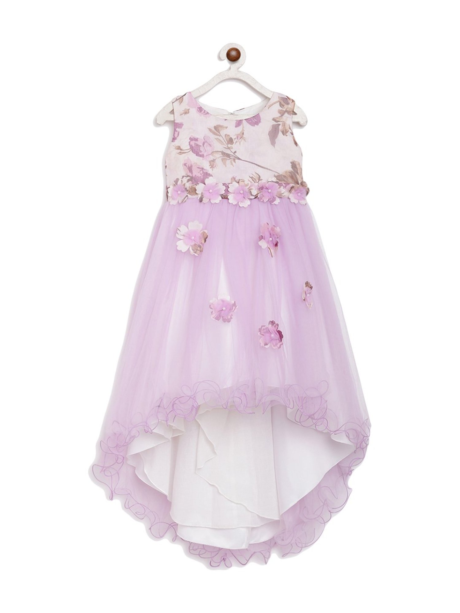 Butterfly Blush Kids Purple Floral Print Dress