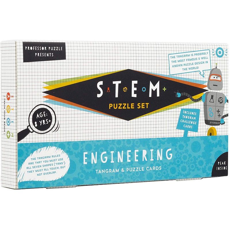 Professor Puzzle S.T.E.M. Engineering Tangram & Puzzle Cards Educational Games