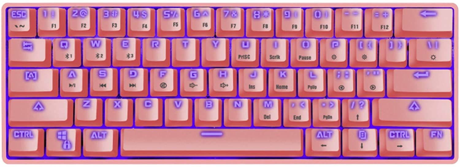 CUUWE K28 Wireless Bluetooth 61-Key Dual-Mode RGB Backlit Waterproof Mechanical Gaming Keyboard - Office Keyboard -Gaming Keyboard