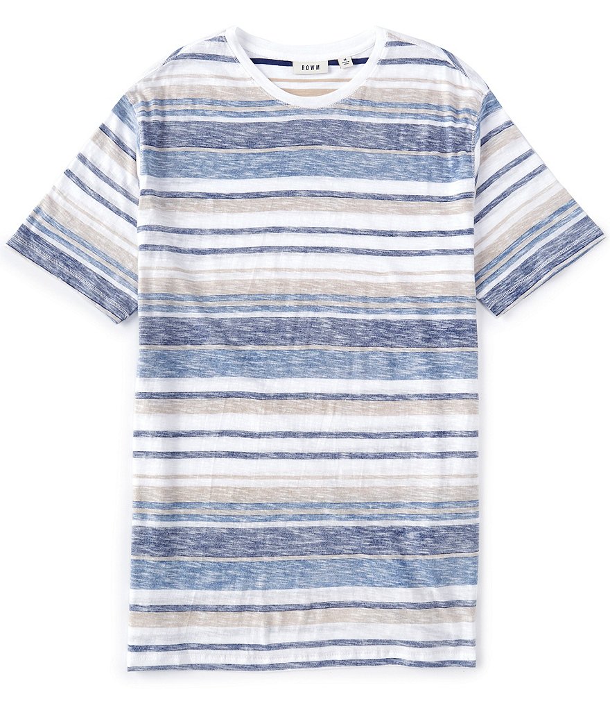 Rowm Short-Sleeve Bold Stripped Crew