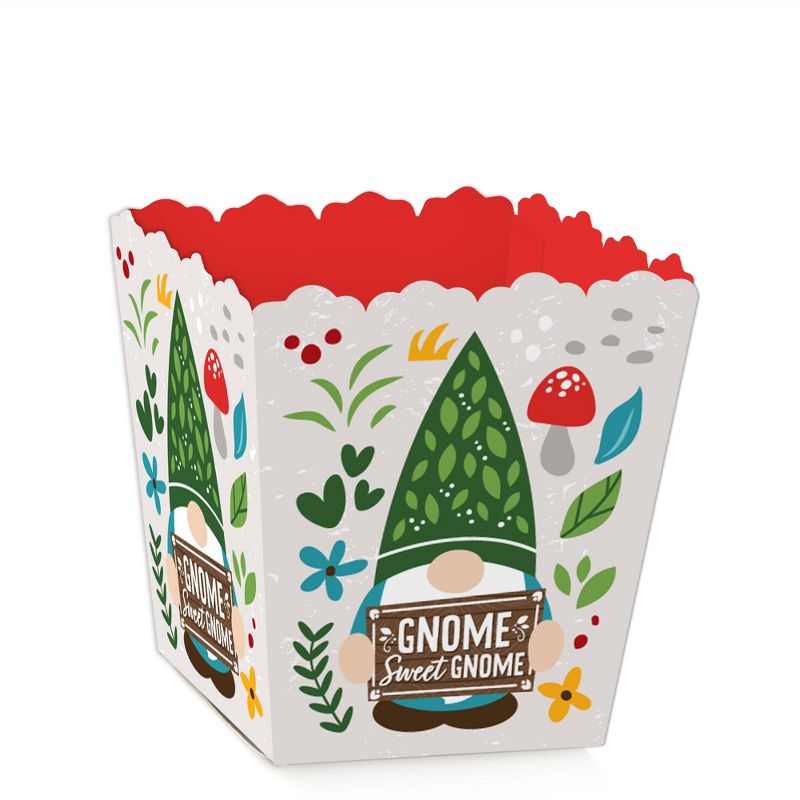 Big Dot of Happiness Garden Gnomes - Party Mini Favor Boxes - Forest Gnome Party Treat Candy Boxes - Set of 12