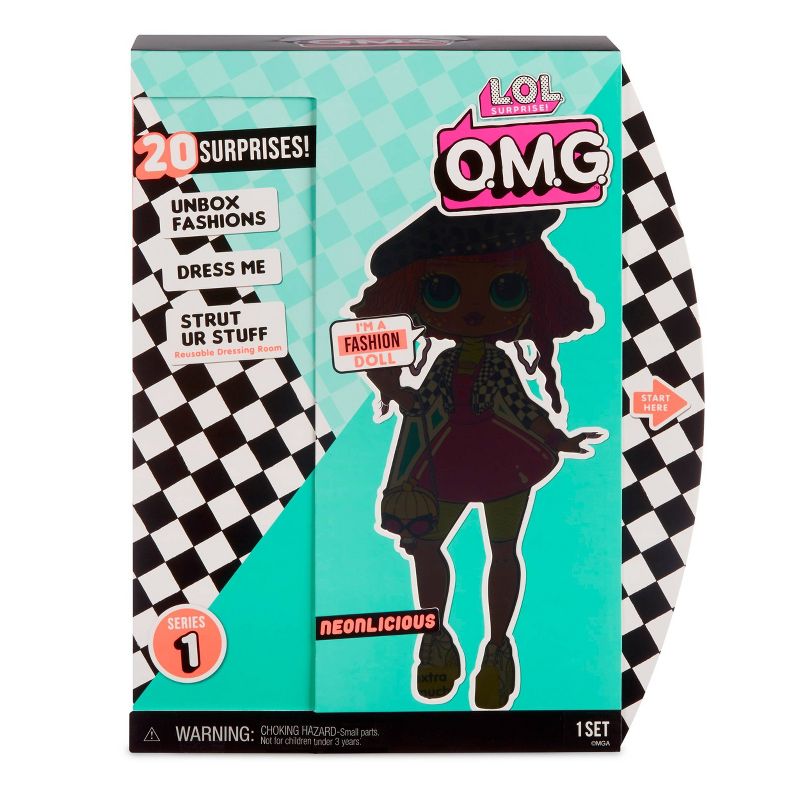 L.O.L. Surprise! O.M.G. Neonlicious Fashion Doll with 20 Surprises