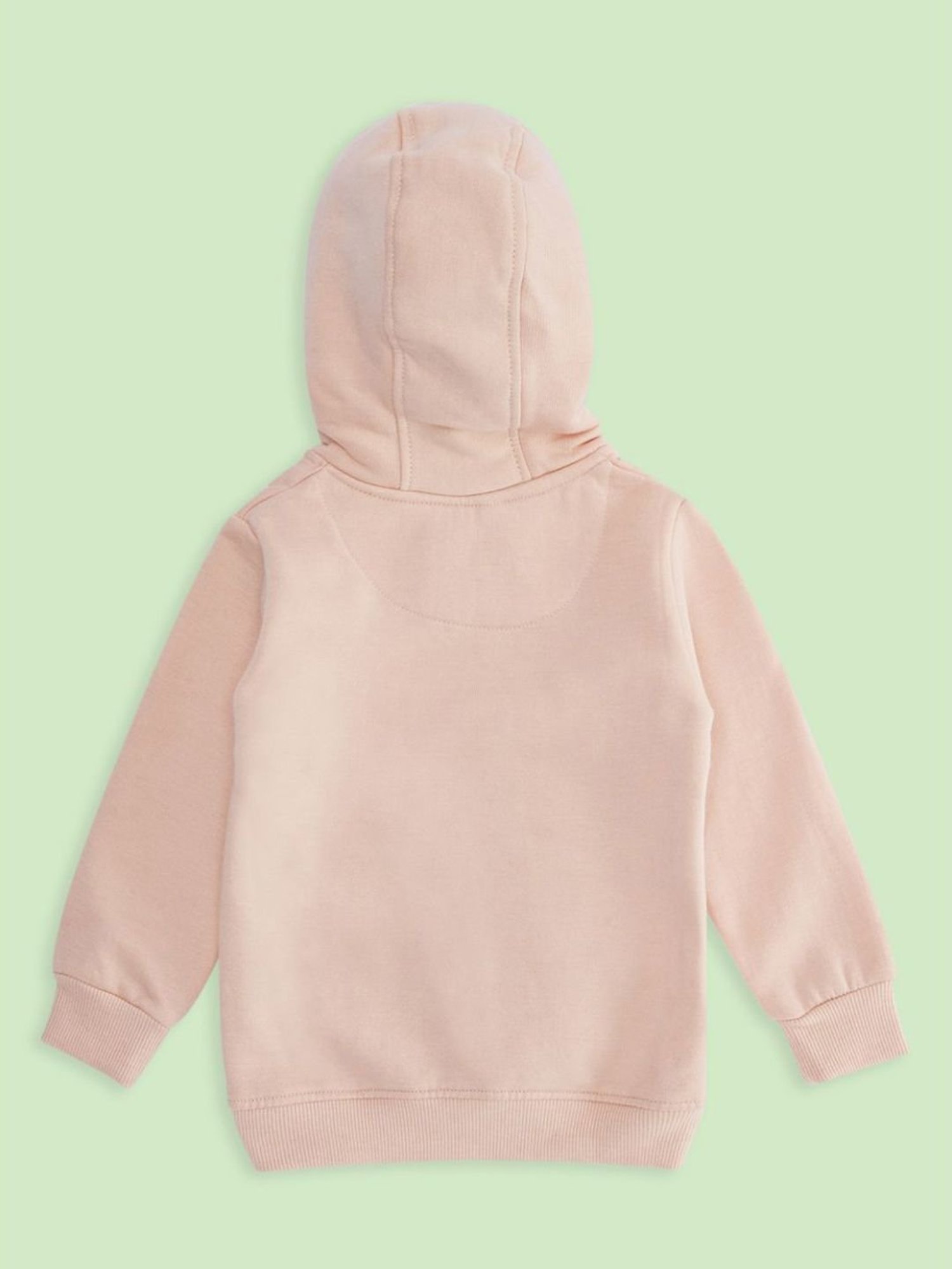 Pantaloons Baby Peach Cotton Embroidered Full Sleeves Sweatshirt