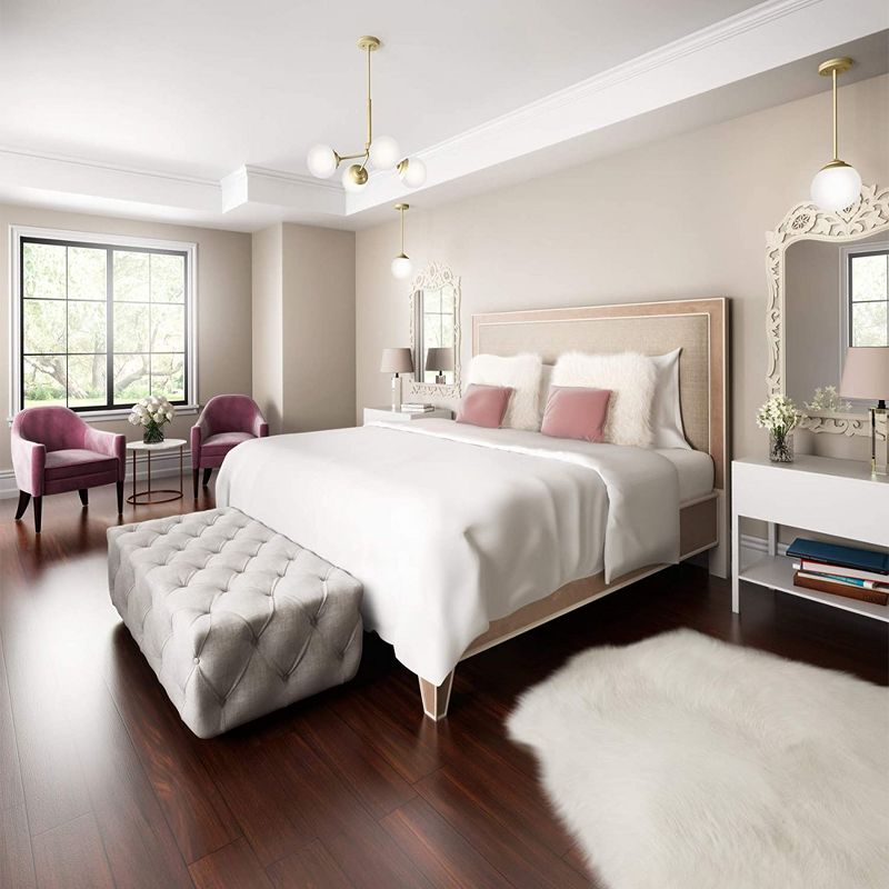 Hunter Fan Company 19018 Hepburn 1 Bulb Mid Century Frosted Globe Style Mini Hanging Pendant Indoor Light Fixture with Modern Gold Finish