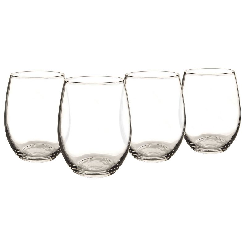 21oz 4pk Glass Stemless Wine Glasses - Cathy's Concepts