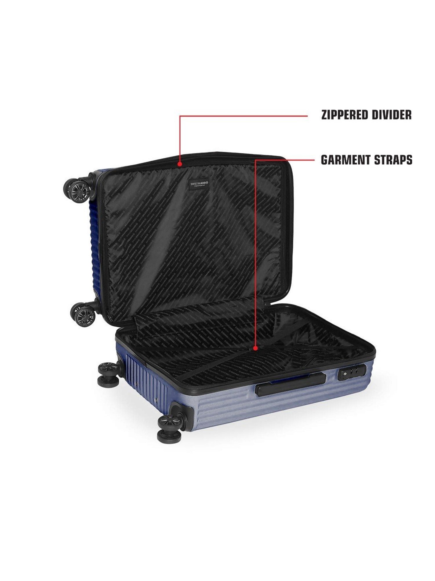 Swiss Brand Riga Grey Medium Hard Trolley Bag - 24 cm