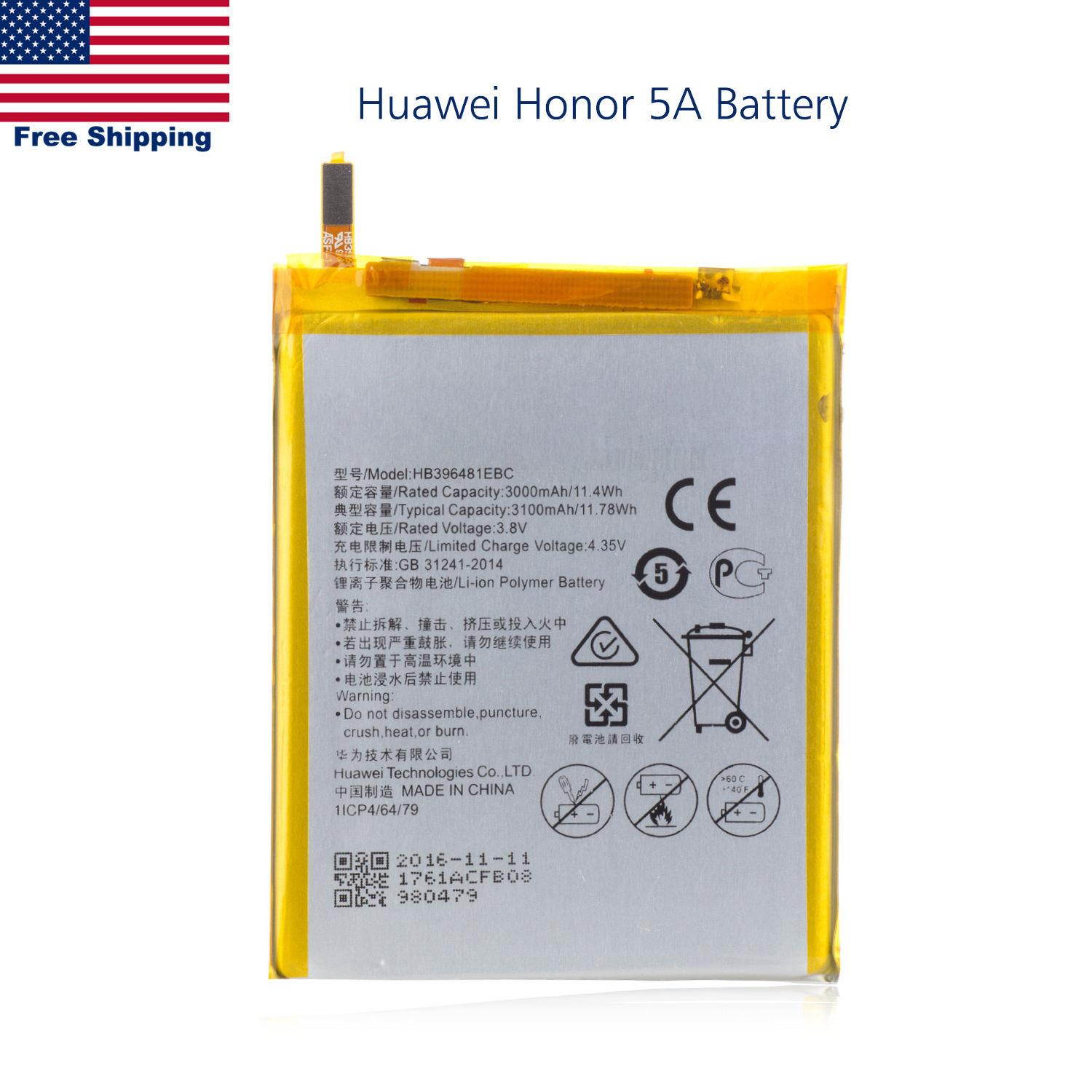 Original Huawei Honor 5A G7 Plus G8X 3100mAh Replacement Battery HB396481EBC