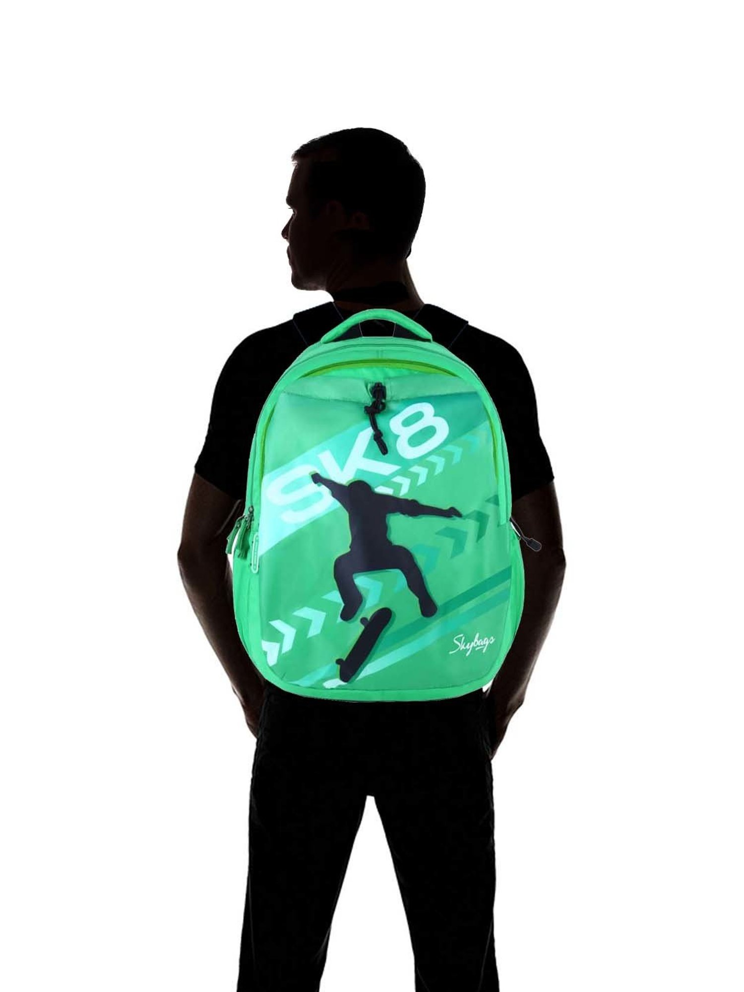 Skybags Squad Nxt 04 35 Ltrs Teal Green Medium Backpack