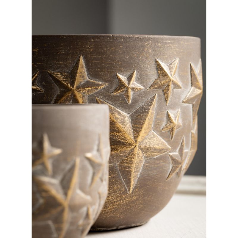 Set of 2 Metal Planters White - CosmoLiving by Cosmopolitan